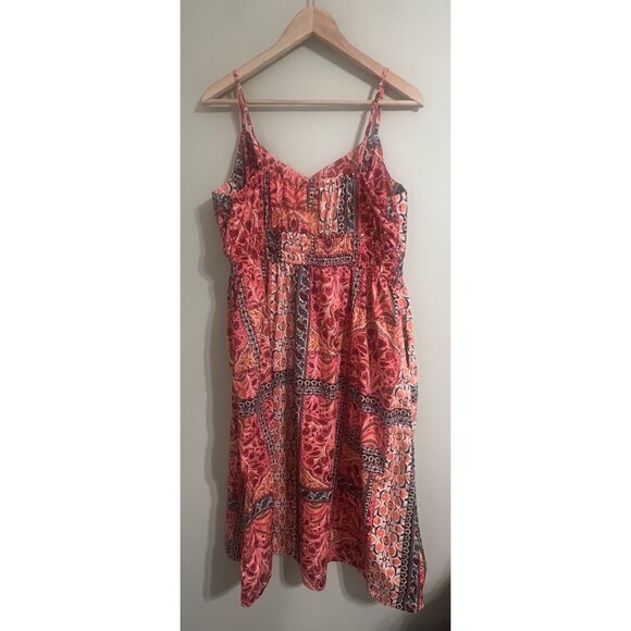 Old Navy Waist Defined Cami Midi Dress , XL boho floral beachy lightweight - Picture 5 of 11